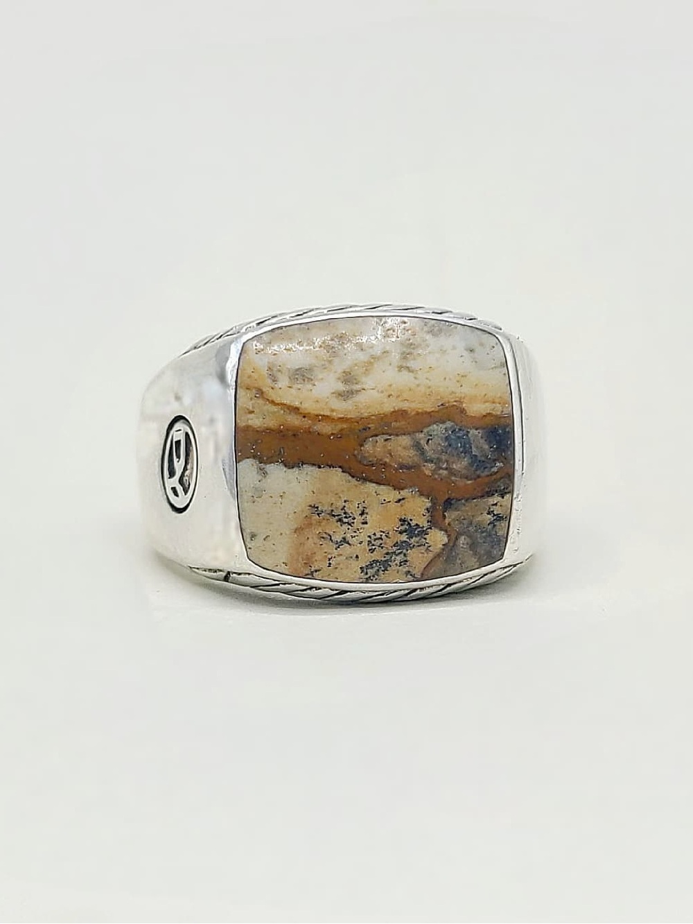 David Yurman Exotic Stone Signet Ring In Sterling Silver With Jasper